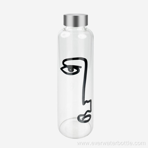 550ml Single Wall Silk Printing Glass Drinking Bottle